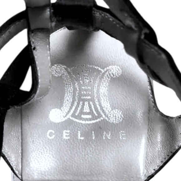 Celine Vintage Lucite Acrylic Strappy Silk and Leather Bootie High Heel Platform - Picture 5 of 11